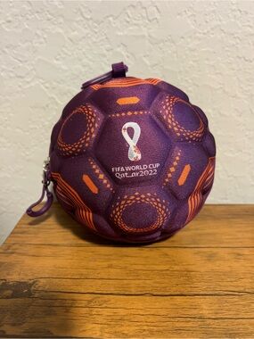 FIFA Men’s 2022 World Cup Qatar Purple Ball Packable Travel Backpack-Unused